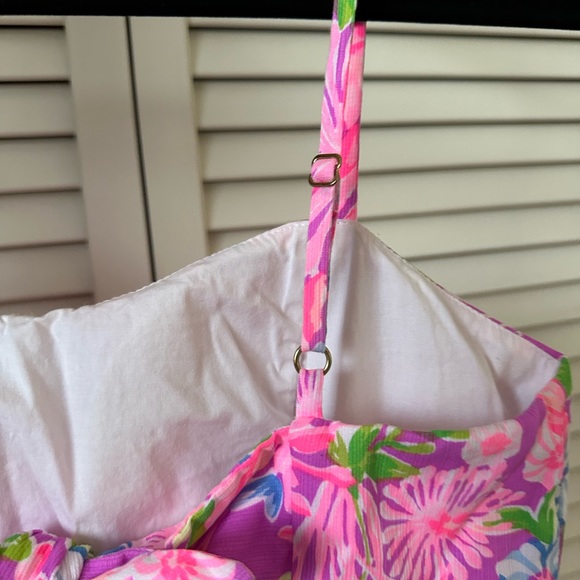 EUC Lilly Pulitzer Shelli Stretch Fitted Dress Amethyst Moms The Word Size 2 - Picture 7 of 7